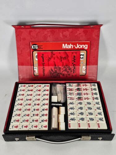 Mah Jong Chinese Set Sealed Bone And Bamboo Tile Game Instructions