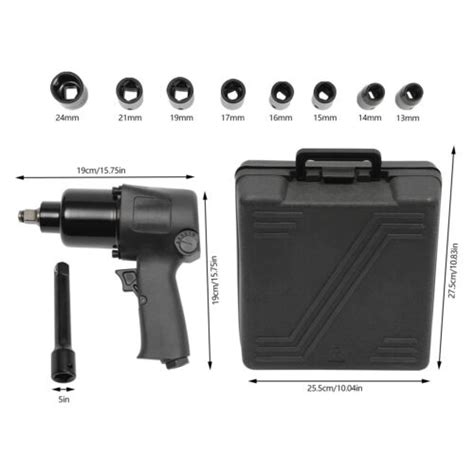 12 Heavy Duty Air Impact Wrench Gun Set Pneumatic Driver 650nm W8 Socket Ebay