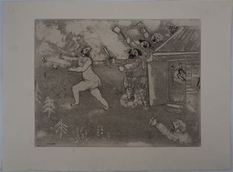 Marc Chagall The Naked Escape Original Engraving For Sale At Pamono