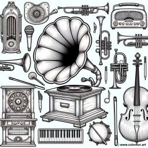 Coloriage D Instruments De Musique Faciles T L Charger Ou Imprimer