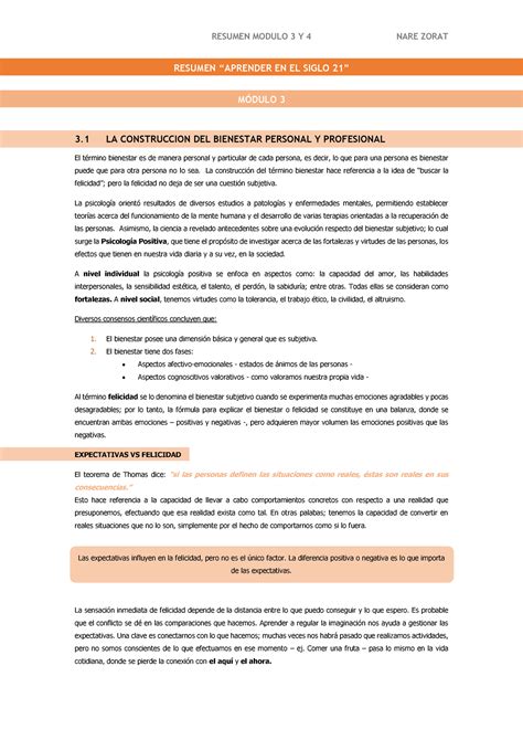 Resumen Aprender Modulo 3 Y Modulo 4 RESUMEN APRENDER EN EL SIGLO 21