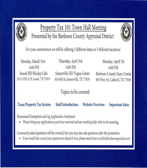 Burleson County Appraisal District | Caldwell TX