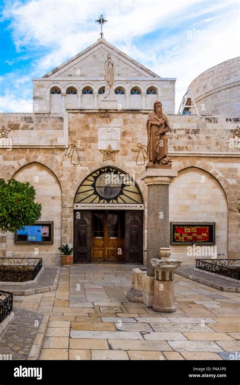 Church of St. Catherine, Bethlehem, West Bank, Palestine Stock Photo ...