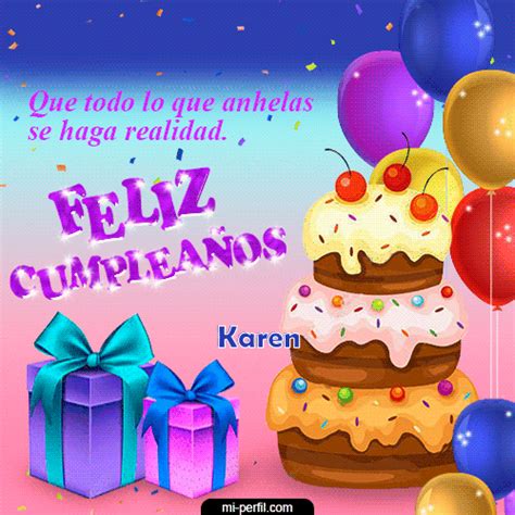 Feliz cumpleaños Karen 49 imágenes y GIFs de Happy BirthDay