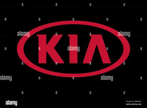 Kia Motors, black background, logo, brand name Stock Photo - Alamy