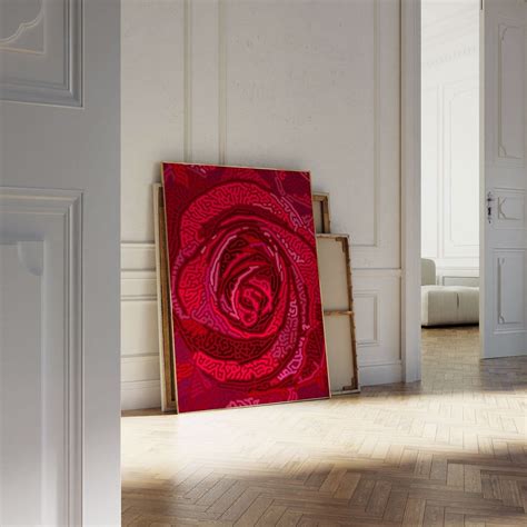 Red Rose Wall Art Red Rose Print Valentines Day Wall Art Red And