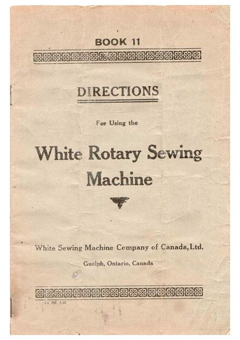 White Rotary Treadle Sewing Machine Manual PDF, Instant Download ...