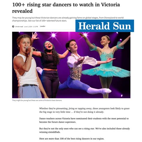 Herald Sun Rising Star Dancers