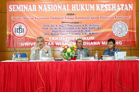 Fakultas Hukum Semnas Hukum Kesehatan Akibat Hukum Kesalahan