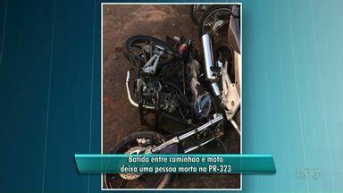 Meio Dia Paraná Noroeste Motociclista morre em acidente na PR 323