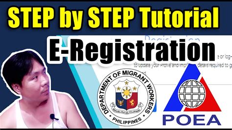 How to E-Registration Online 2023 | Step by Step Tutorial | POEA/DMW ...