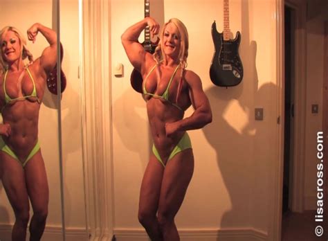 Lisa Cross Strip And Nude Muscle Pose
