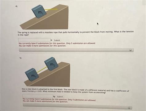 Solved M₁ A Block With Mass M₁ 91 Kg Is On An Incline