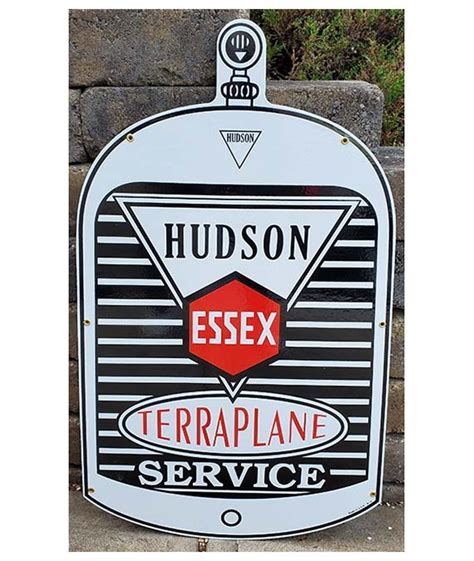 1920’s 1930’s “style” Hudsson Essex Terraplane Service Porcelain Sign Only One Vintage