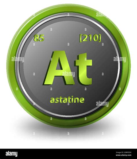 Astatine chemical element. Chemical symbol with atomic number and ...