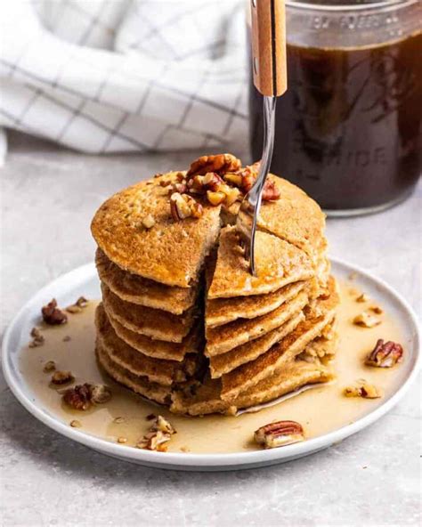 Vegan Applesauce Pancakes My Plantiful Cooking