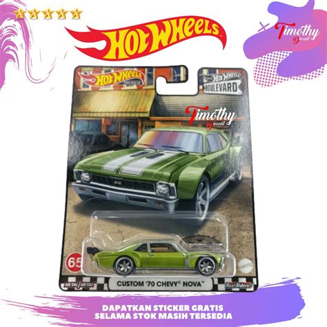 Jual Hot Wheels Premium Boulevard Custom 70 Chevy Nova Hijau 939N Shopee Indonesia