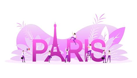 Premium Vector Eiffel Tower In Paris Tourist Place Beautiful Paris