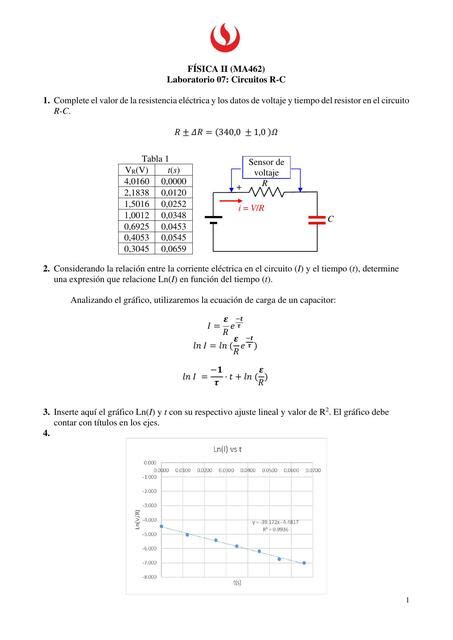 Reporte De Laboratorio De F Sica Ii Tea Udocz