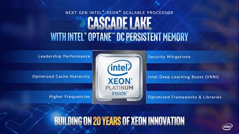 Intel Announces Cascade Lake Advanced Performance And Xeon E