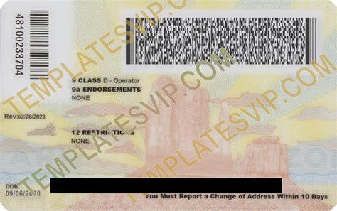 Arizona Az V2 Drivers License Psd Template Download 2023 Templates Drivers Licenses Premium