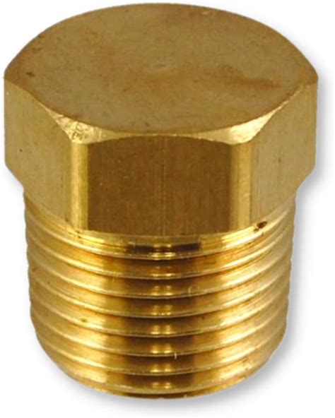 12 Nptf Brass Hex Head Male Pipe Thread Plug Fitting Hex