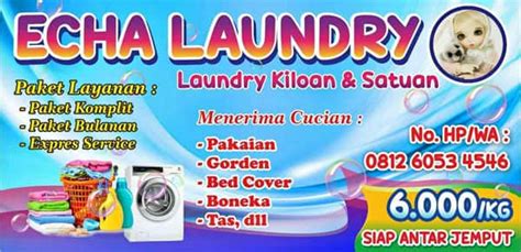 Contoh Spanduk Laundry Menarik Sinonim Dengan Adanya IMAGESEE