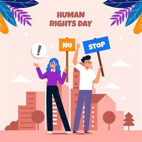 Premium Vector Flat Illustration For Human Rights Day Celebration