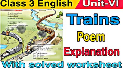 Class Poem Trains Question Answer Trains Class English Marigold