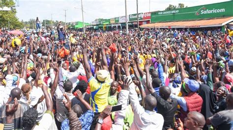 See Dp Ruto S Cheerful Crowd In Mumias Kakamega County Today Youtube