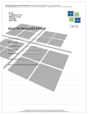 Fillable Online Refund Request Form Dcsi Ltd Fax Email Print