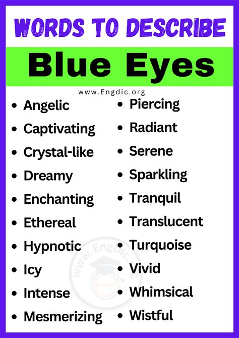 20 Best Words To Describe Blue Eyes Adjectives For Blue Eyes Engdic