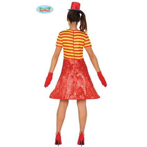 Costume Clown Pagliaccio Donna Tg M Vestito E Cappello Come Foto