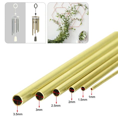 Uxcell 6pcs Brass Tube 1mm 1 5mm 2mm 2 5mm 3mm 3 5mm Od X 0