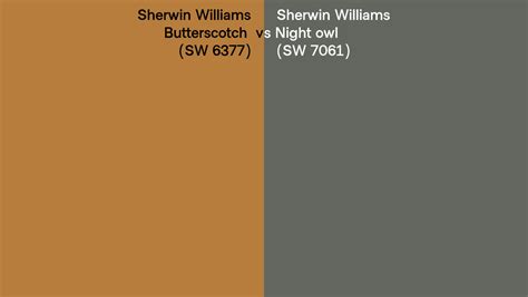 Sherwin Williams Butterscotch Vs Night Owl Side By Side Comparison