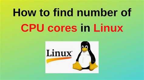 How To Find Number Of CPU Cores In Linux YouTube