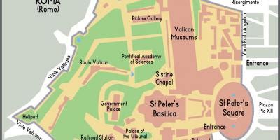 Vatican entrance map - Map of Vatican entrance (Southern Europe - Europe)