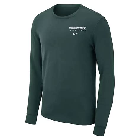 Nike Michigan State Spartans Basketball Court Two Hit Long Sleeve T