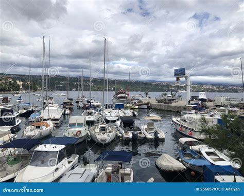 Many Boats And Yachts On The Sea In Croatia Editorial Image Image Of