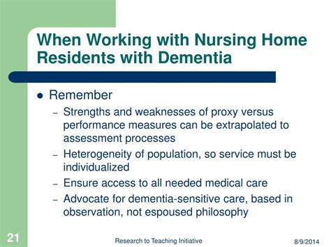 Ppt Dementia In Nursing Home Residents Findings And Issues In