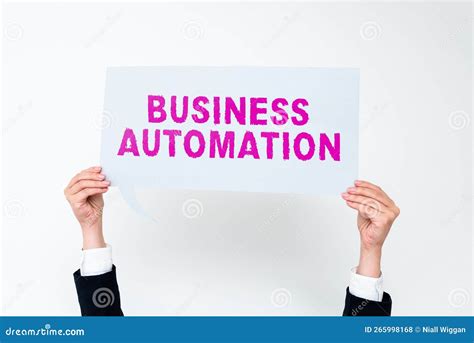 Writing Displaying Text Business Automation Concept Meaning For