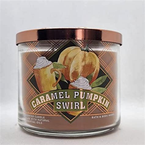 Bath & Body Works Caramel Pumpkin Swirl, Three Wick Scented Candle ...