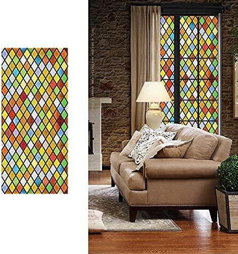 Stained Glass Privacy Window Film Stained Glass Self Adhesive Frosted