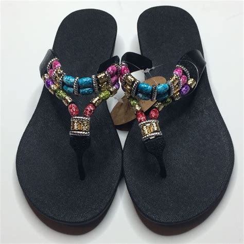 Pali Hawaii Shoes Nwt Pali Hawaii Womens Beaded Thong Sandals