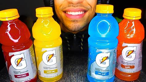 Asmr Edible Gatorade Bottles Gummy Jelly Drinks Big Bites Eating