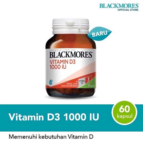 Jual Blackmores Vitamin D Iu Bpom Kalbe Isi Kapsul Lunak