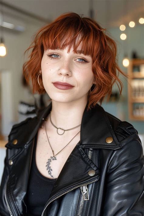 25 Shaggy Bob with Bangs Haircut Ideas for The Modern, Retro Girl