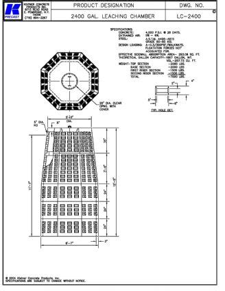 2400 Gallon Leaching Chamber - Kistner Concrete Inc.