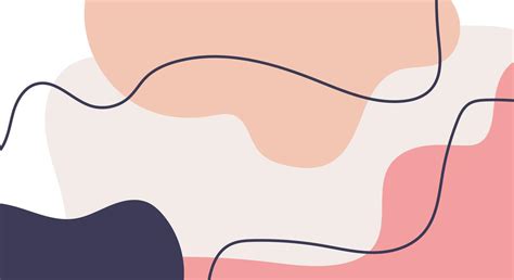Fashion Stylish Templates With Organic Abstract Shapes And Line In Nude