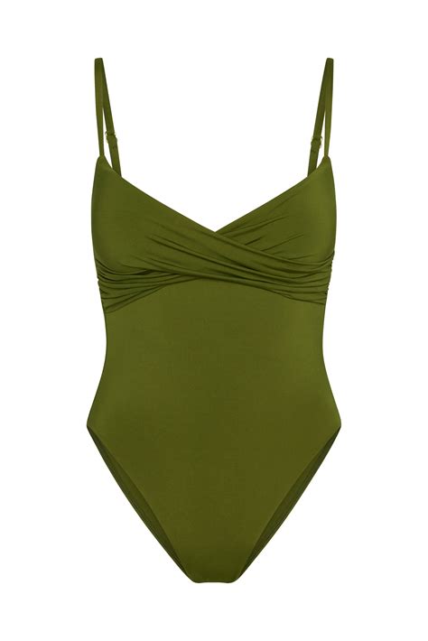 Bordeaux One Piece - Olive - Mondayswimwear